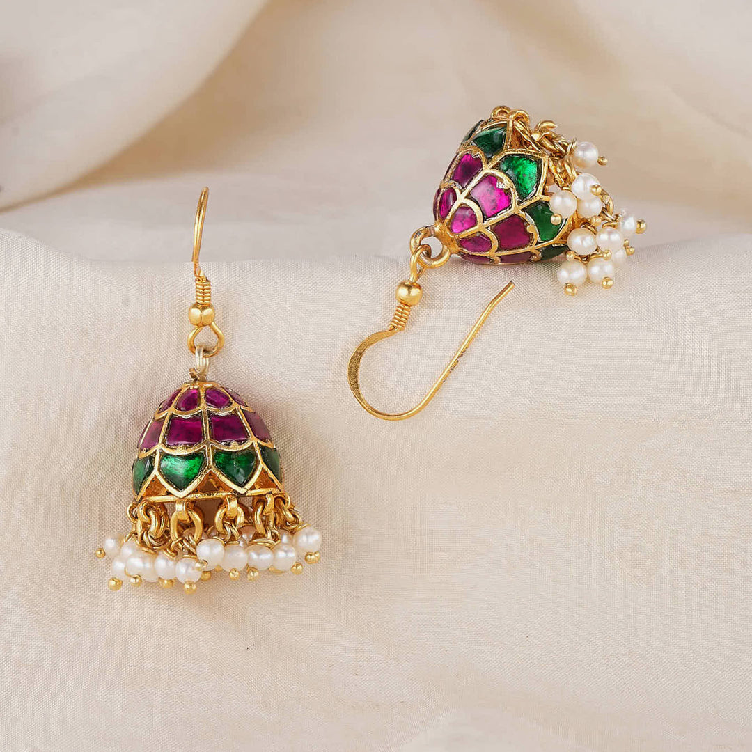 Mystic Swing Kundan Hook Jhumkas