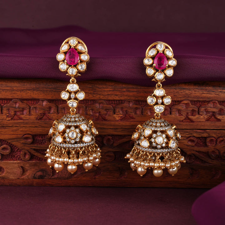 Whimsical Swing Moissanite Jhumkas