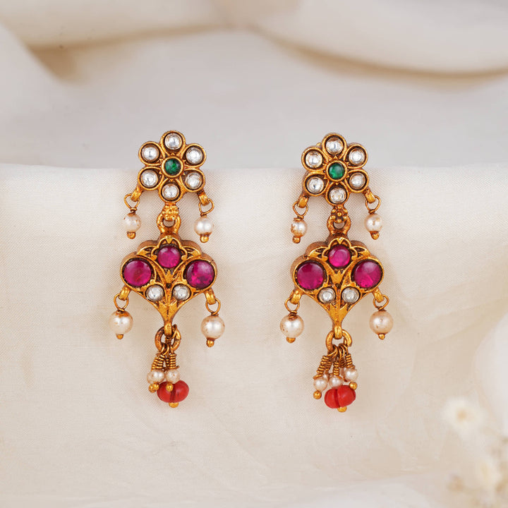 Blooming Flow Kundan Earrings