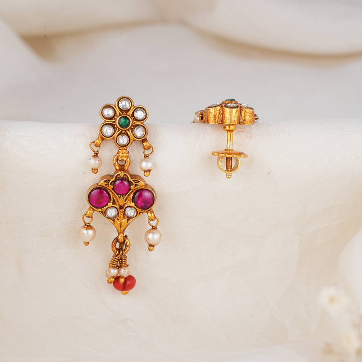 Blooming Flow Kundan Earrings