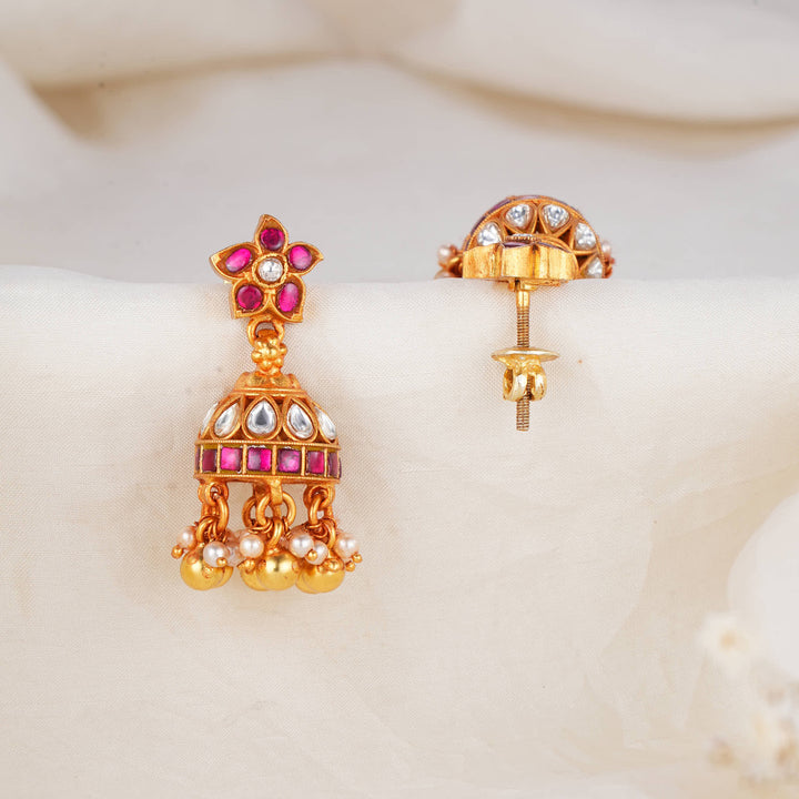 Crafted Radiant Kundan Jhumkas