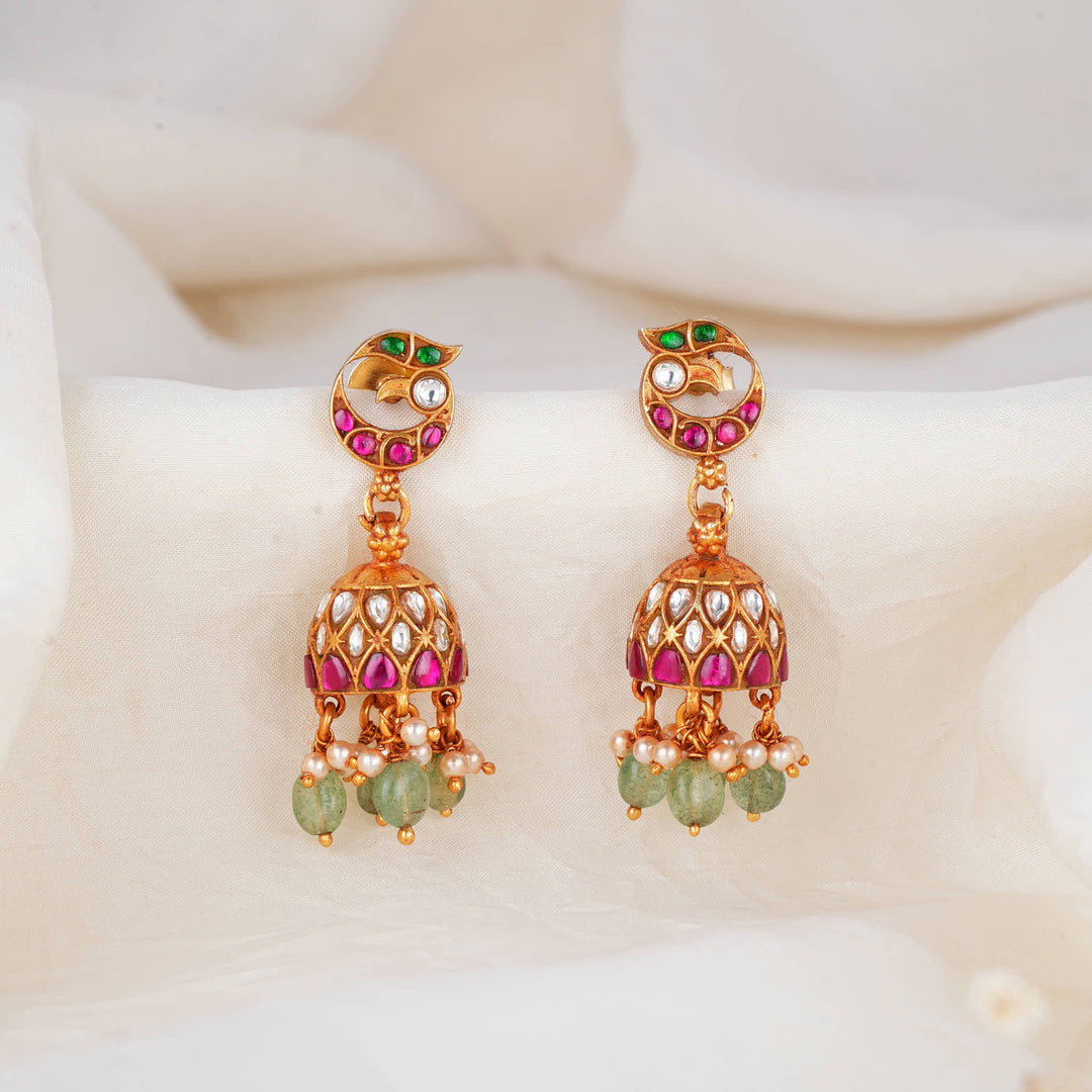 Radiant Beauty Kundan Jhumkas