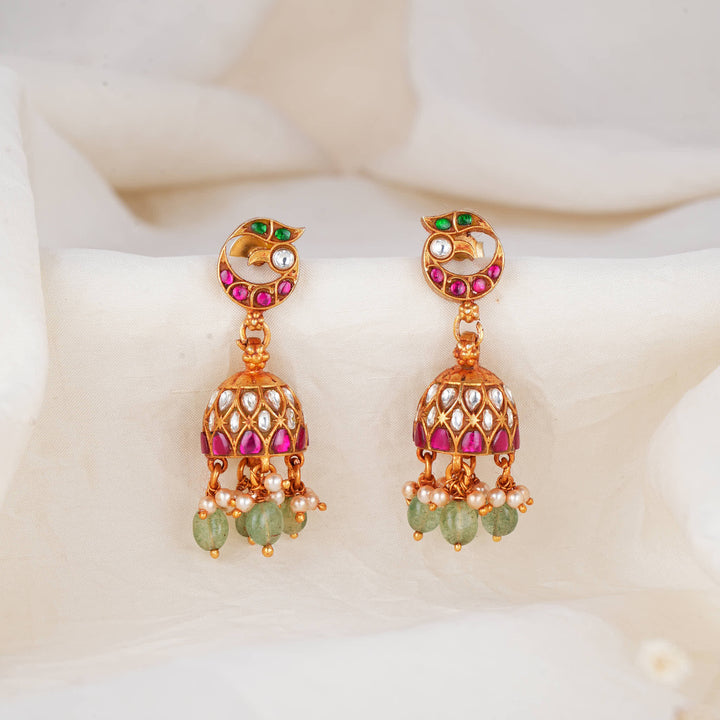 Radiant Beauty Kundan Jhumkas