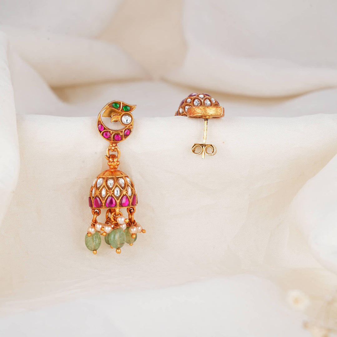 Radiant Beauty Kundan Jhumkas