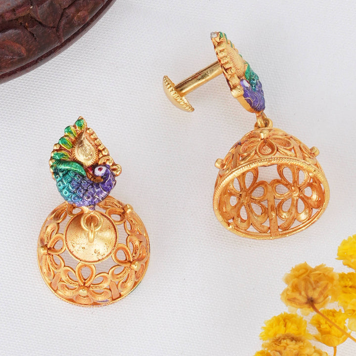 Peacock Art 3D SPL Jhumkas