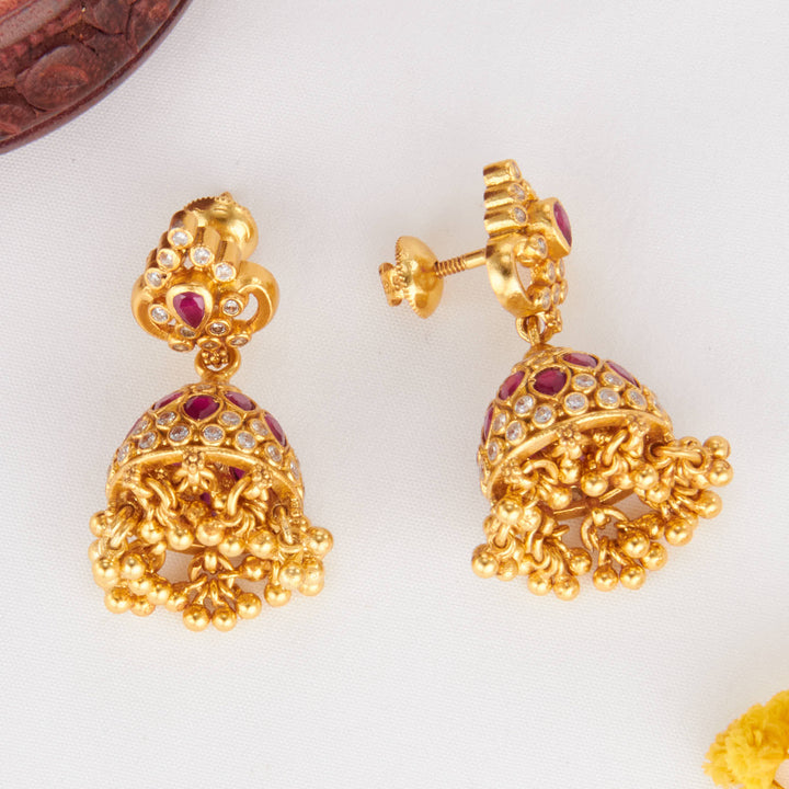 Meticulous Craft Stone Jhumkas