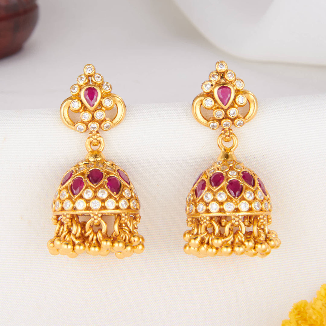 Meticulous Craft Stone Jhumkas