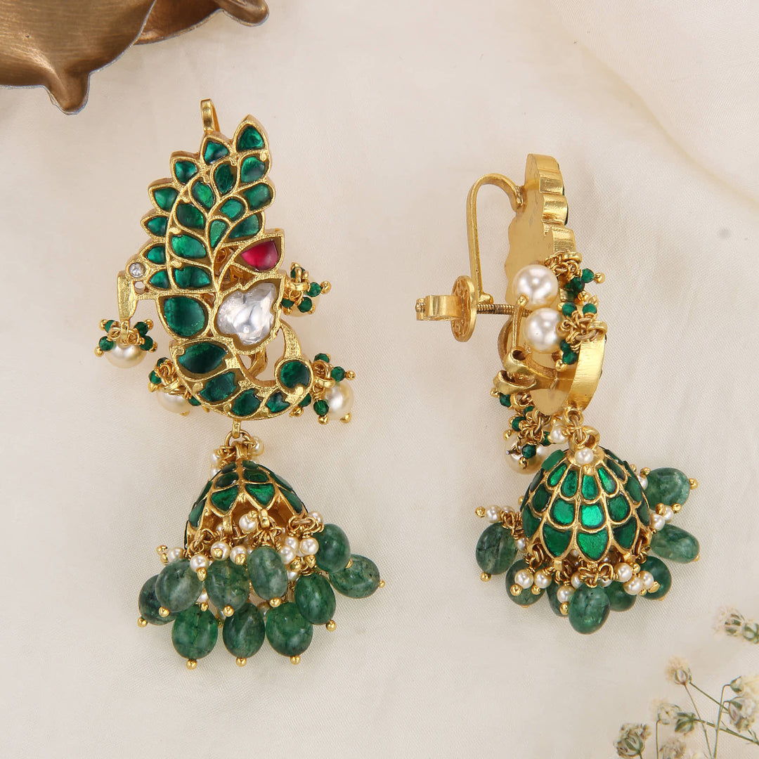 Exuberant Kundan Jhumkas