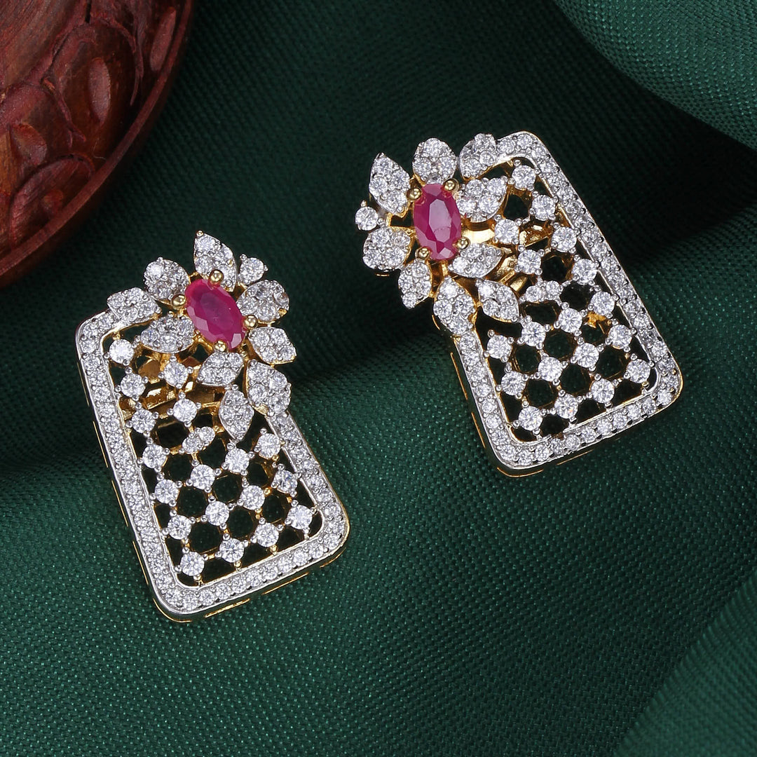 Pragina Diamond Design Studs