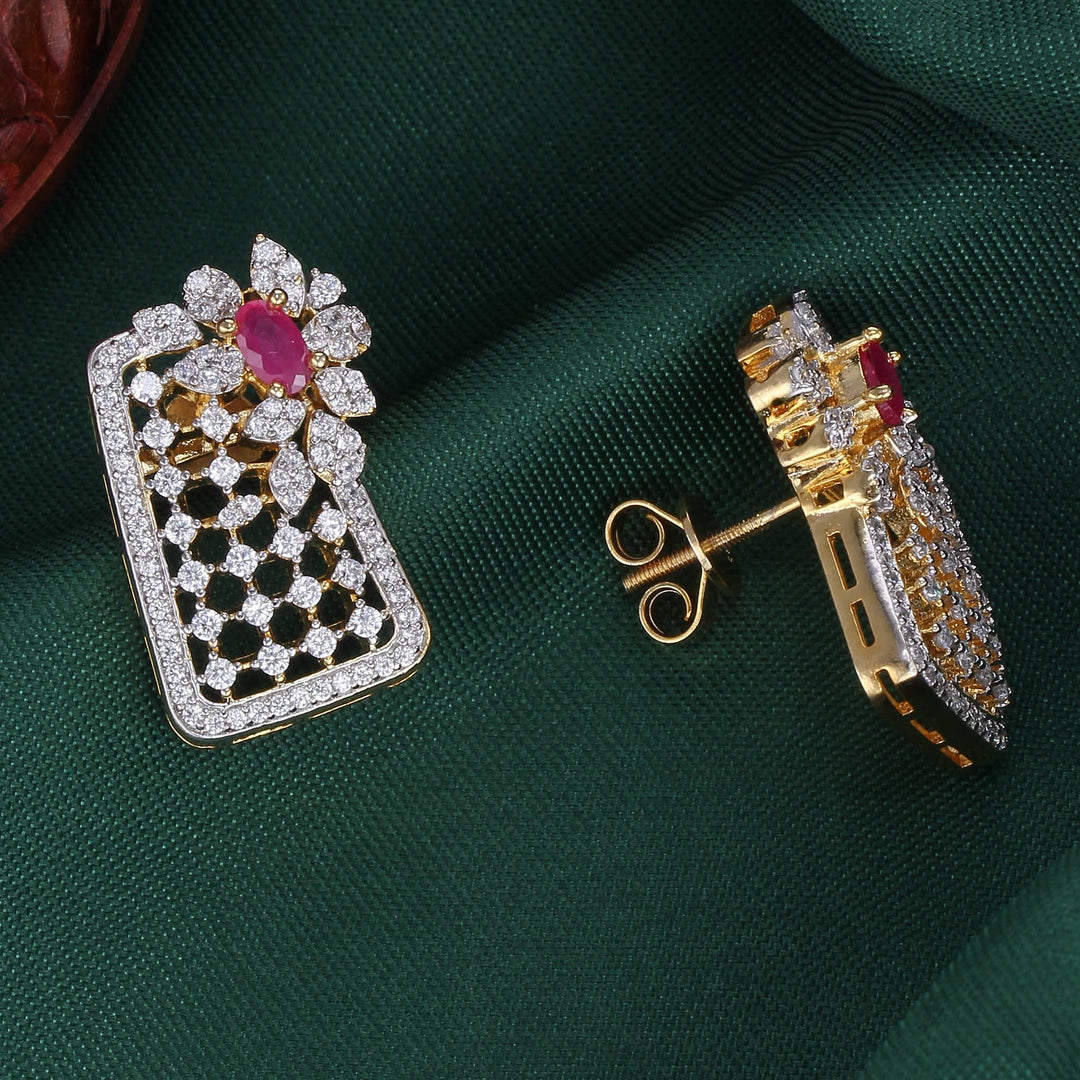 Pragina Diamond Design Studs