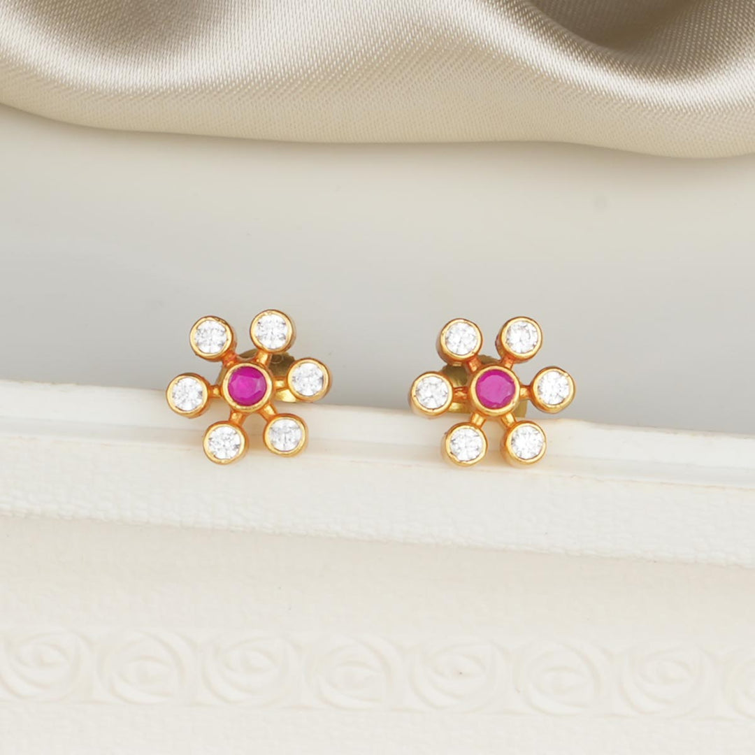 Buy Remi Stone Studs Gold Plated Stone Earrings Online