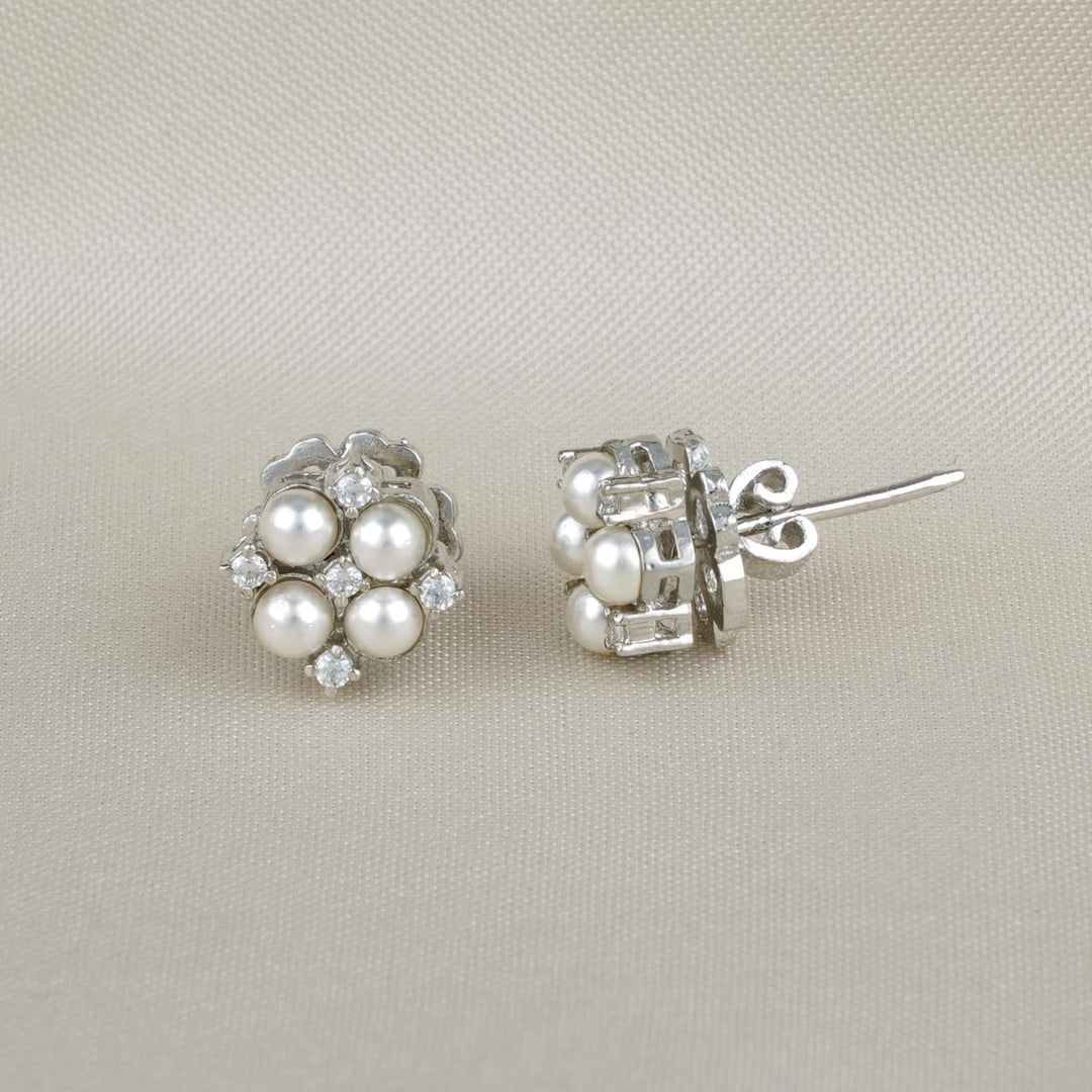 Pearl Floral Studs