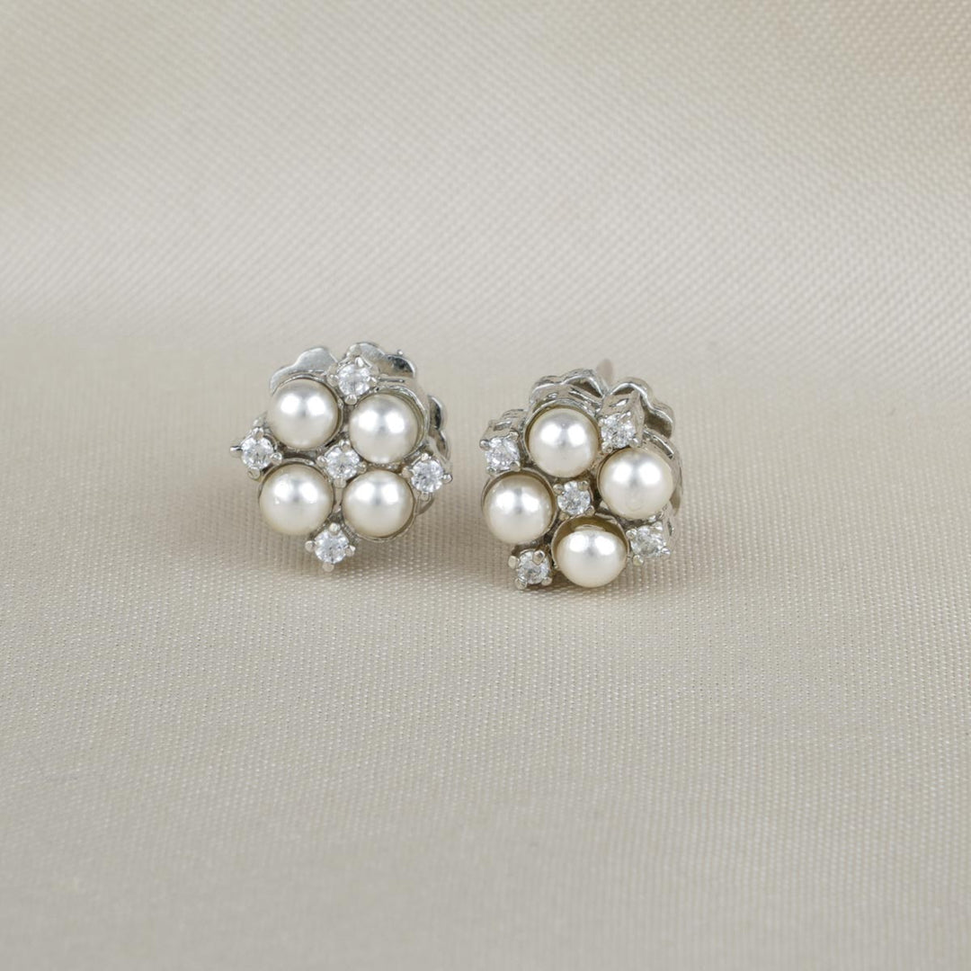 Pearl Floral Studs