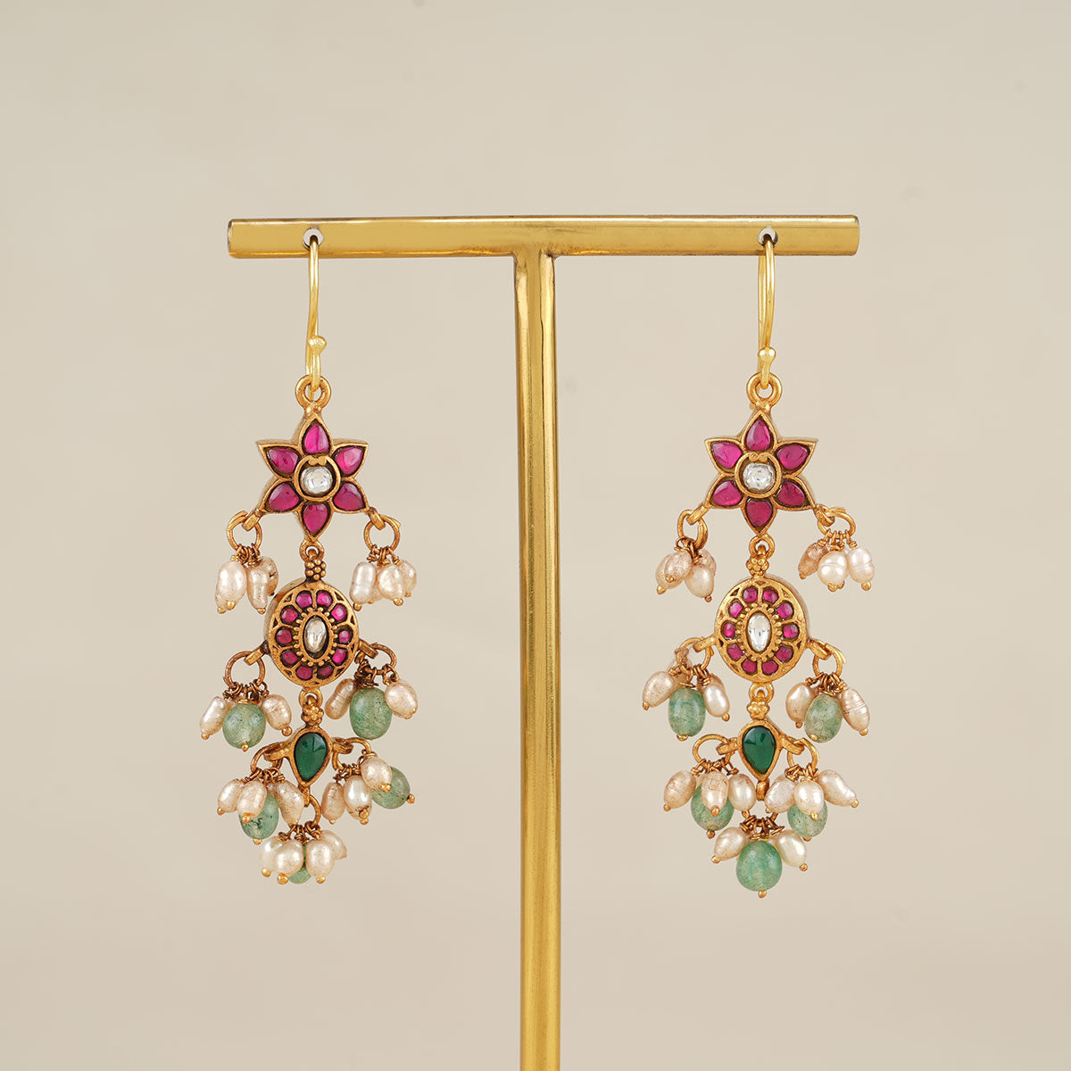 Designer Geru Polish Temple Earrings UC-NEW2050 – Urshi Collections