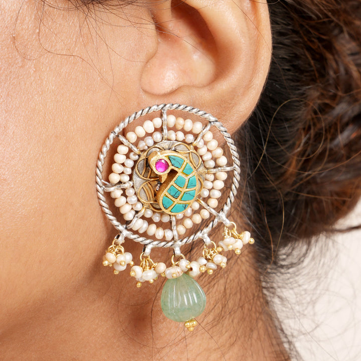 Golden Mirage Long Earrings