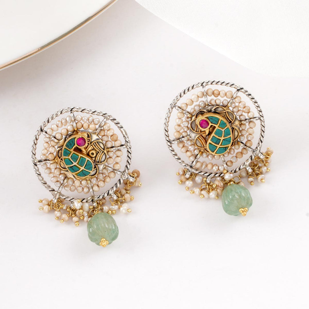 Golden Mirage Long Earrings