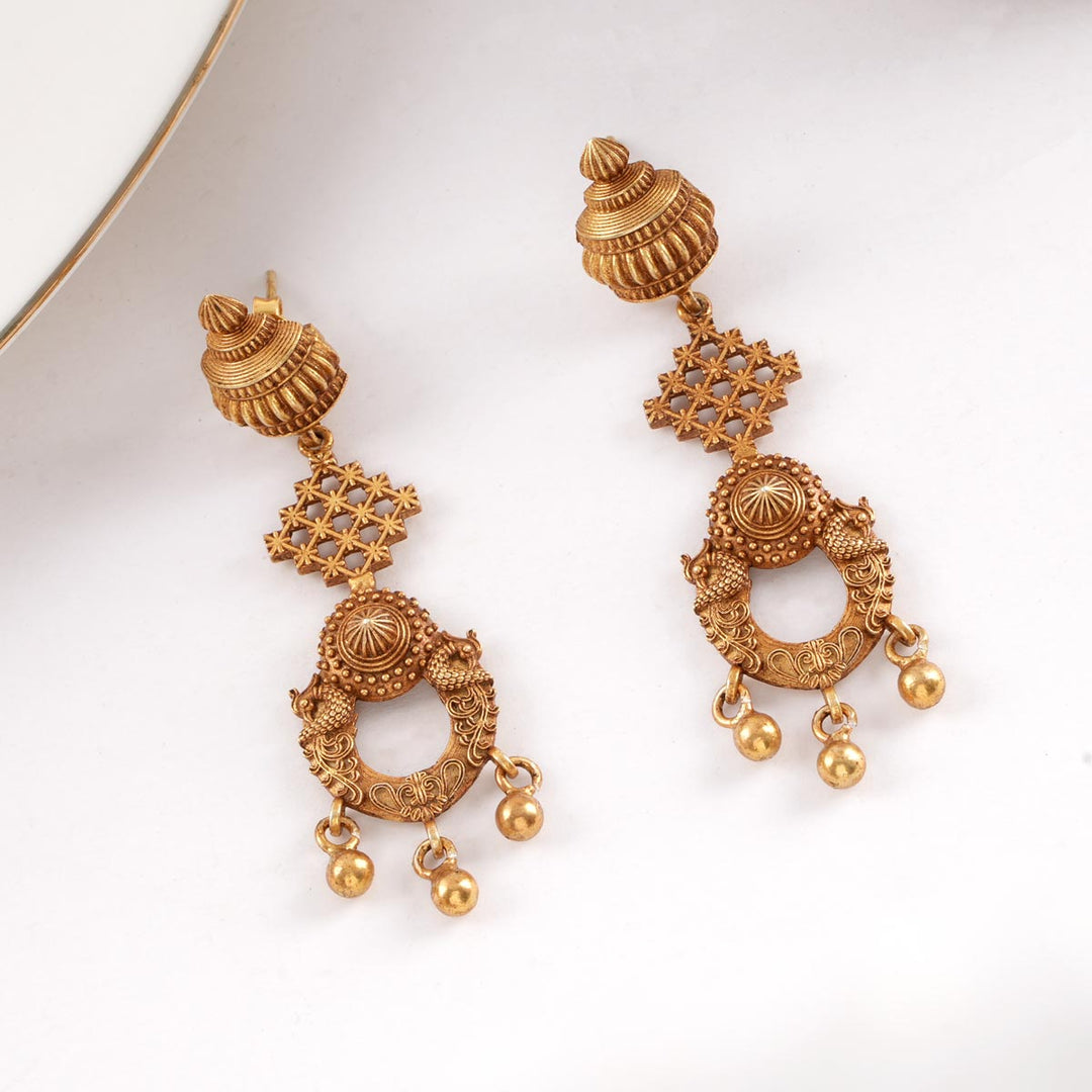 Rustic Pulse Long Earrings