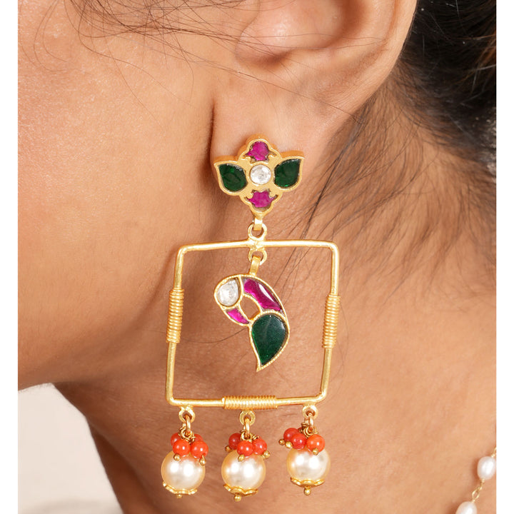Chic & Trendy Kundan Drops