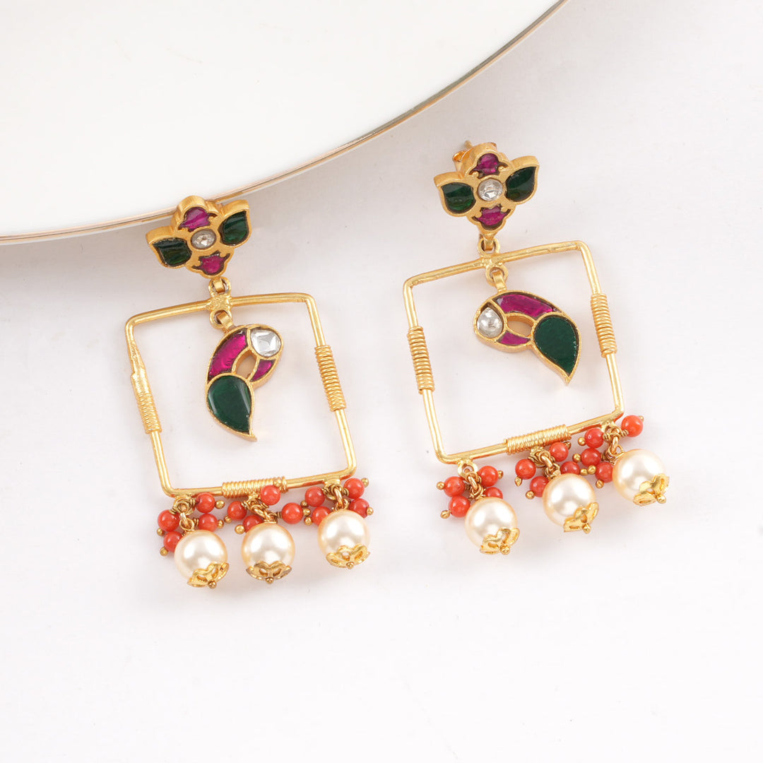 Chic & Trendy Kundan Drops