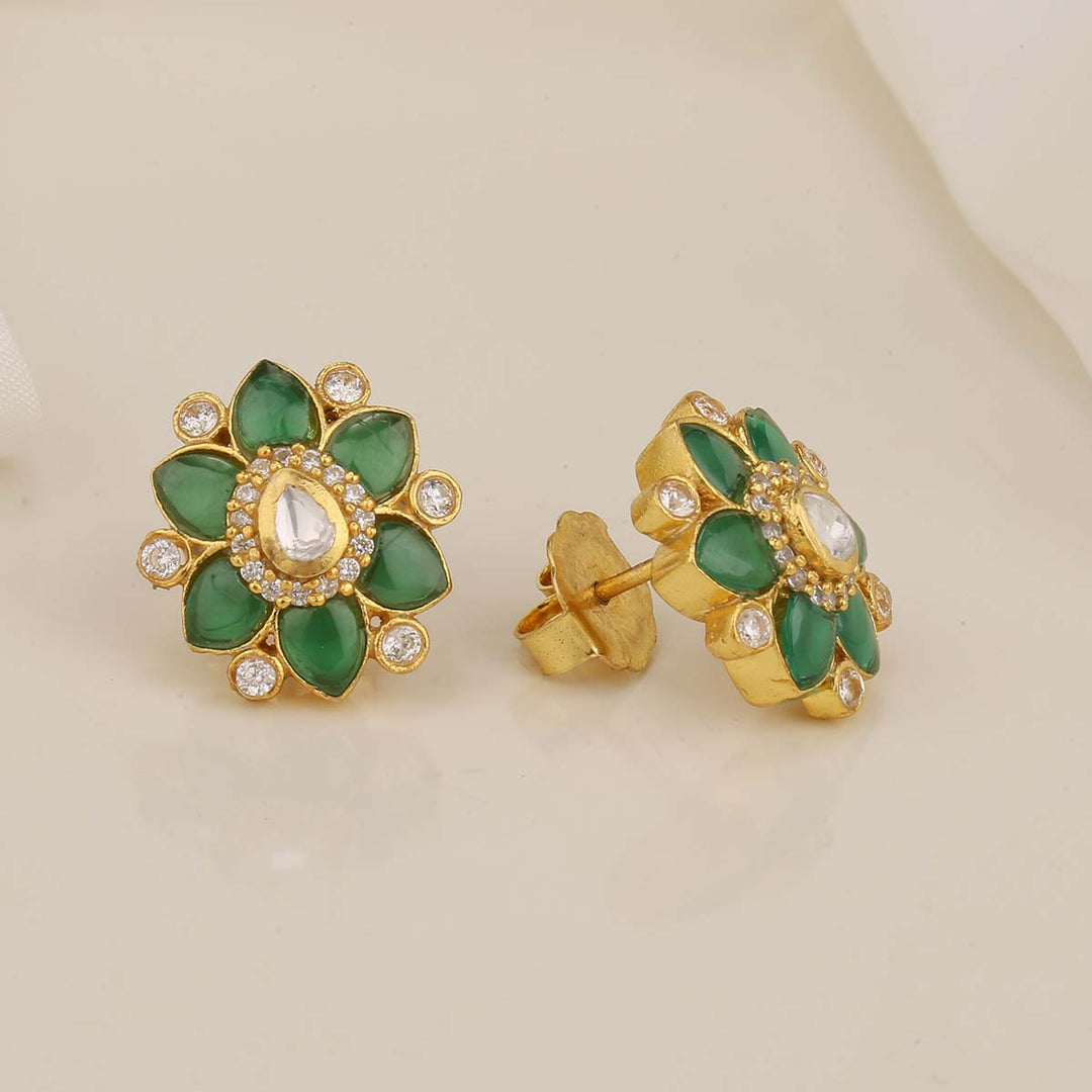 Glitz Greenish Stone Studs