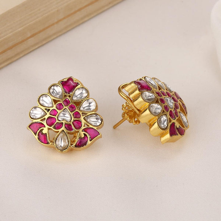 Glara Kundan Studs