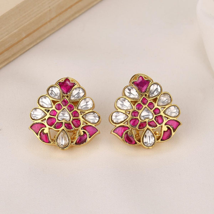 Glara Kundan Studs