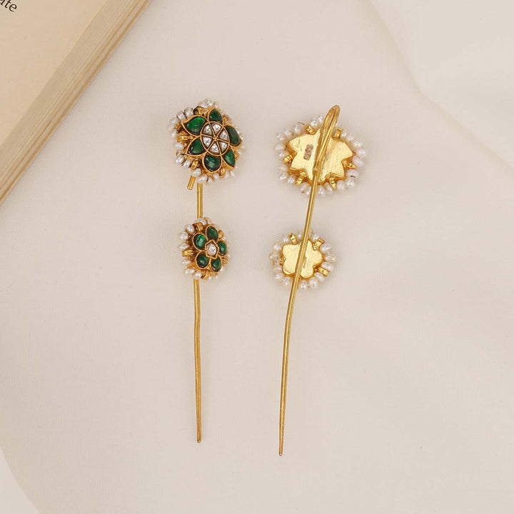 Attractive Kundan Needle Ear cuffs