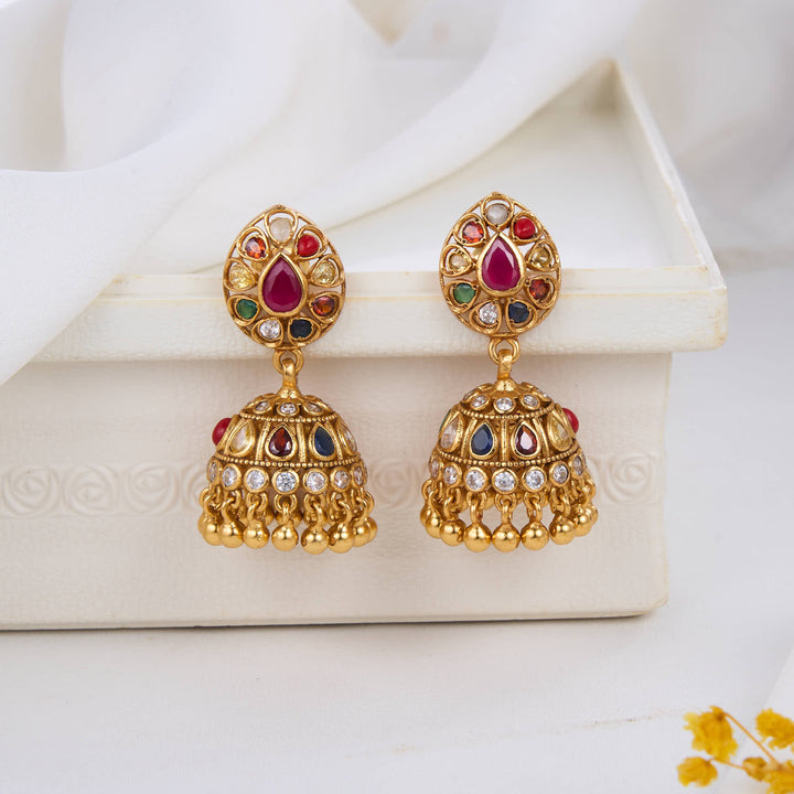 Fahara Stone Jhumkas