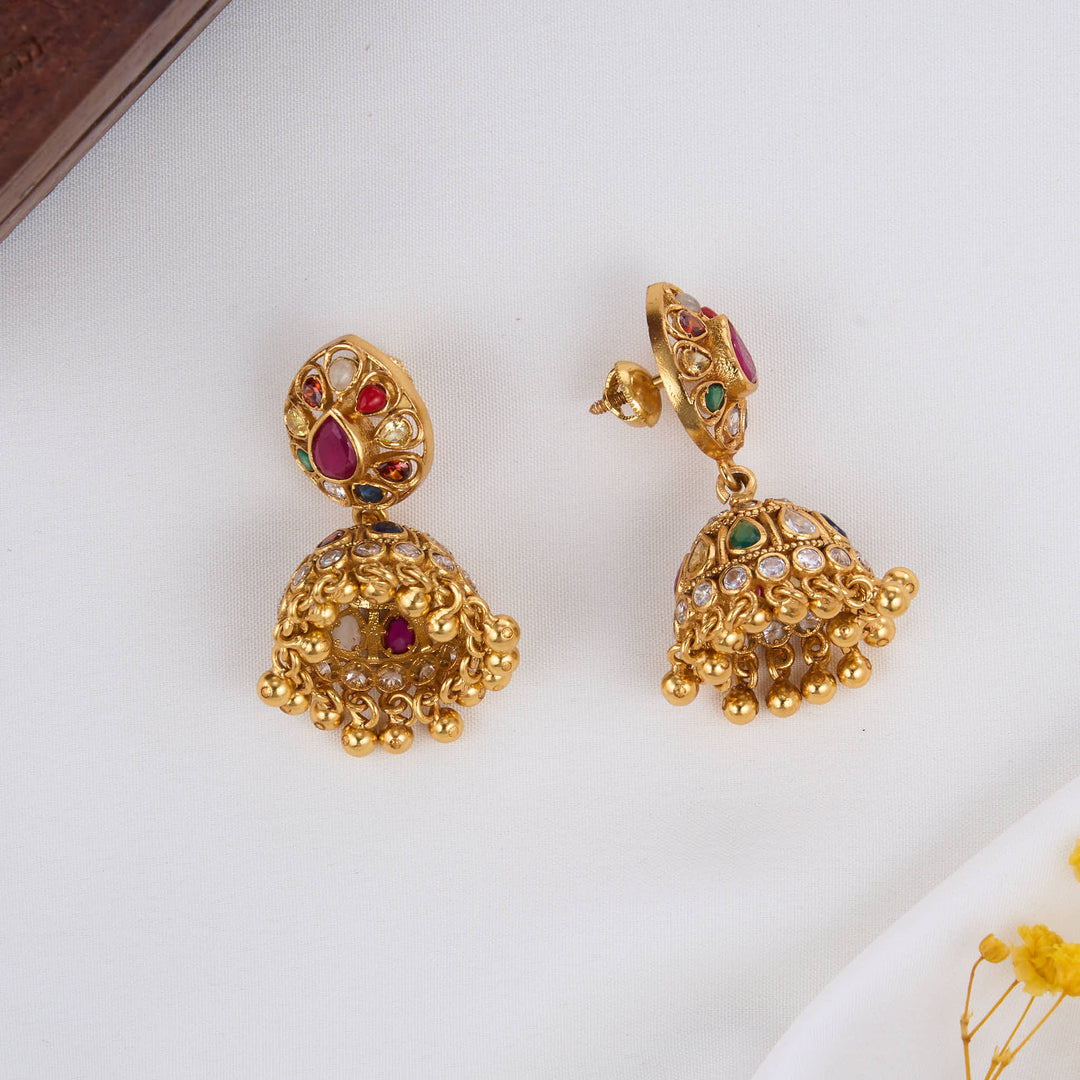 Fahara Stone Jhumkas