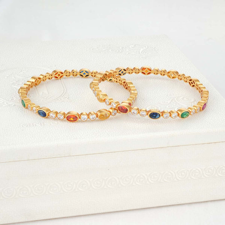 Pranik Stone Pair Bangles