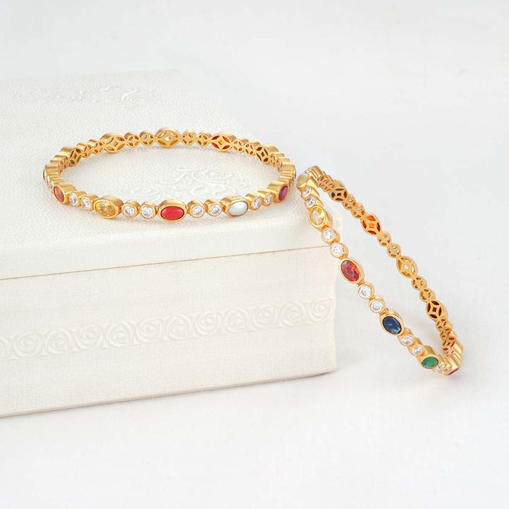 Pranik Stone Pair Bangles