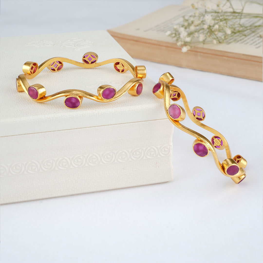 Lavina Stone Pair Bangles