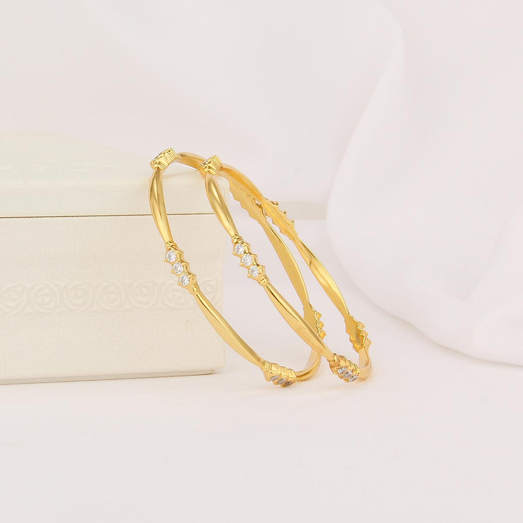 Golden Glow Stone Pair Bangle
