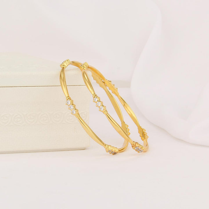 Golden Glow Stone Pair Bangle