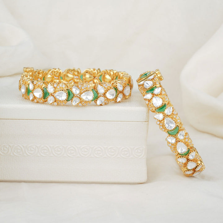 Designer Moissanite Pair Bangles