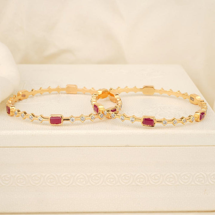 Glittering Stone Pair Bangle