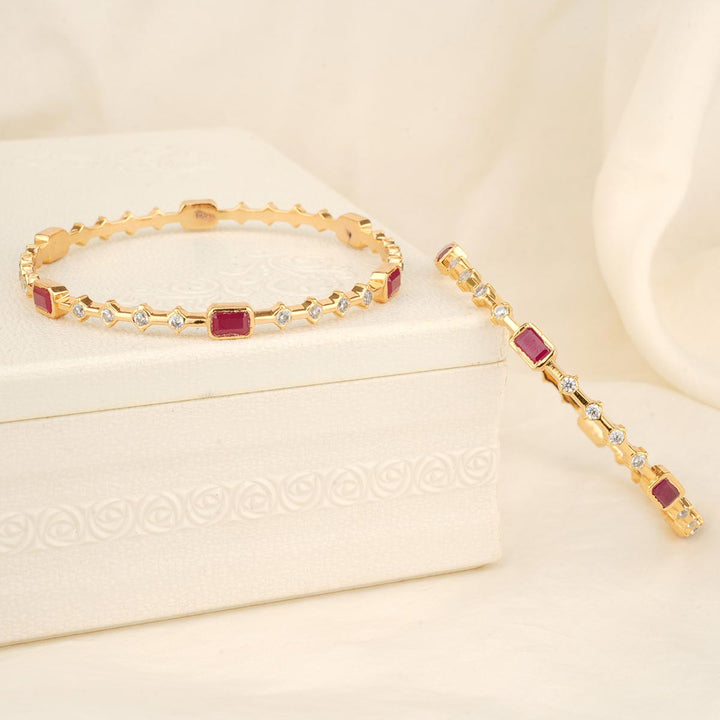 Glittering Stone Pair Bangle