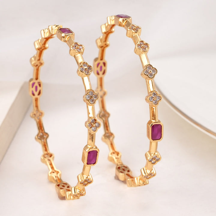 Fancy Stone Pair Bangle