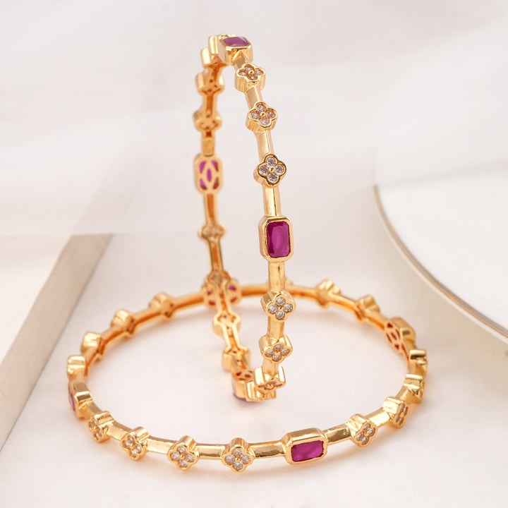 Fancy Stone Pair Bangle