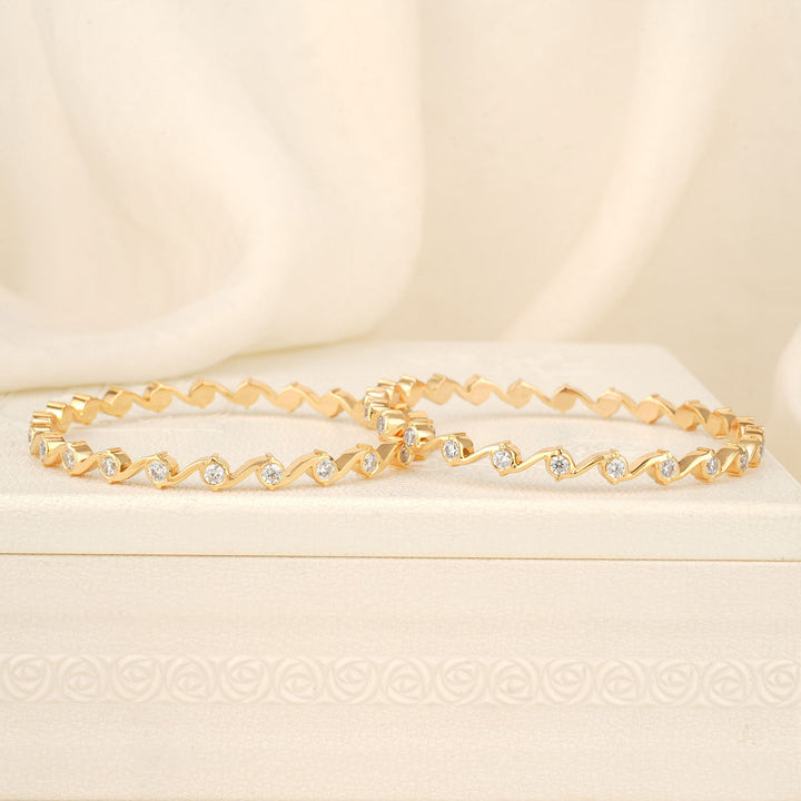 Tanisha Stone Pair Bangle - AMS-107-1953-2.4"