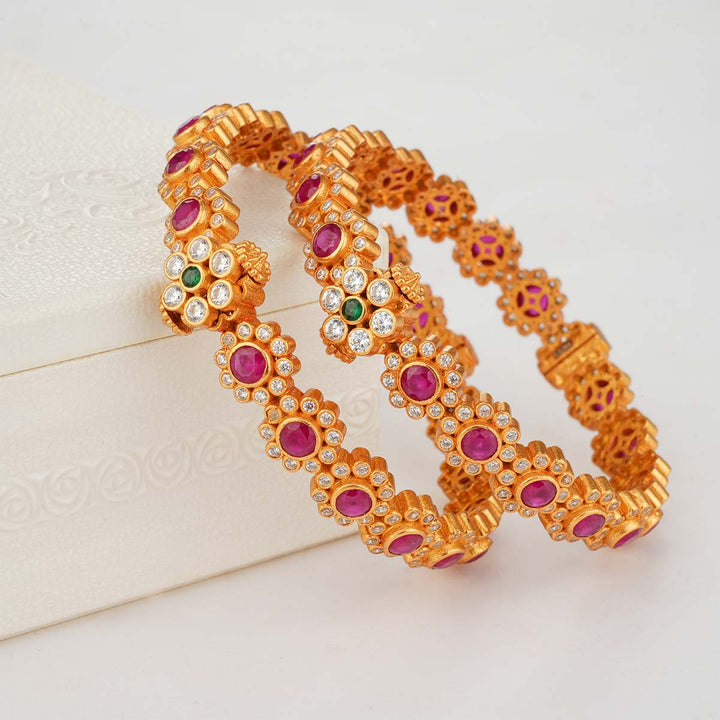 Raveenasri Stone Pair Bangles