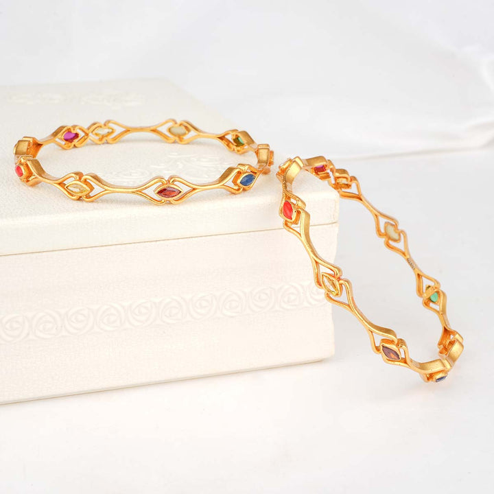 Jashitha Stone Pair Bangles