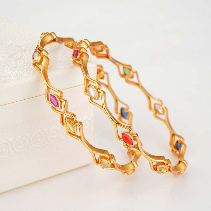 Jashitha Stone Pair Bangles