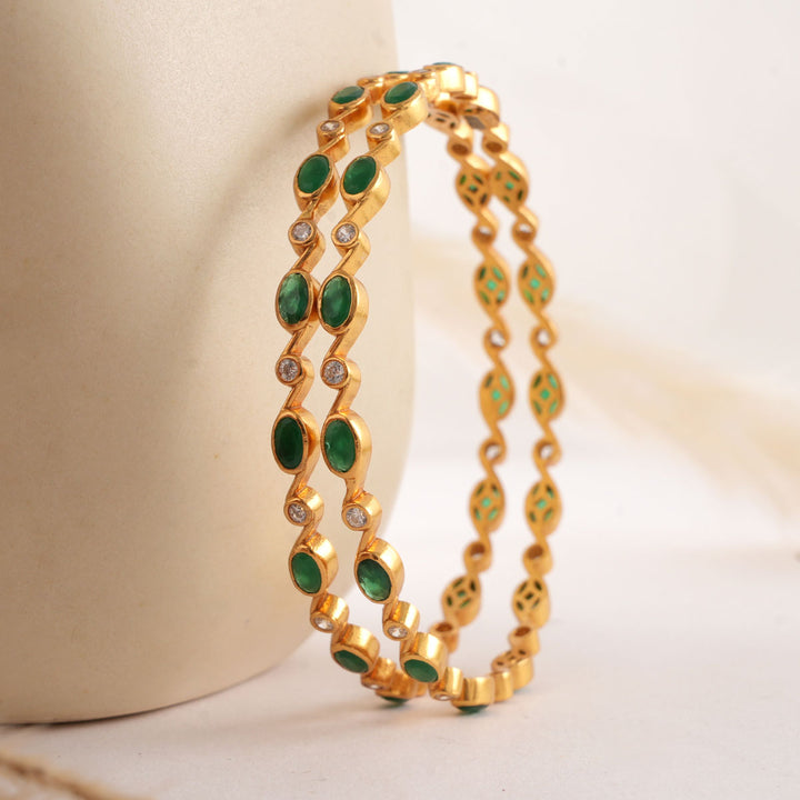 Shinning Stone Pair Bangle