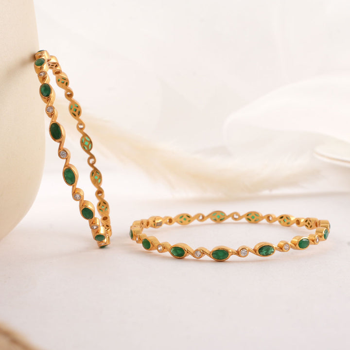Shinning Stone Pair Bangle