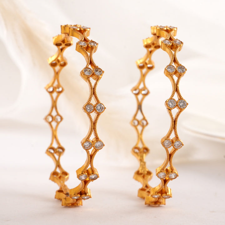 Glittering Stone Pair Bangle