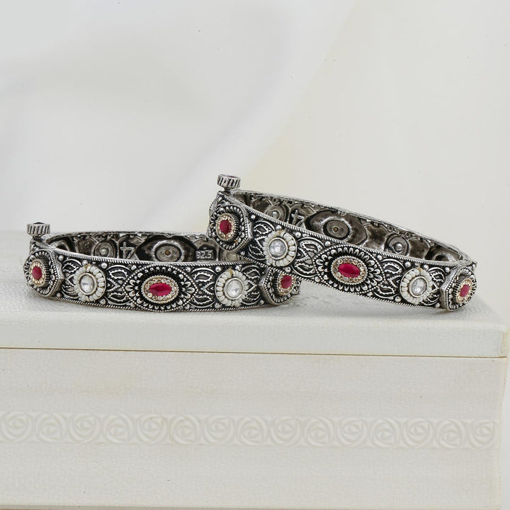 Mystic Charm Oxidised Pair Bangles