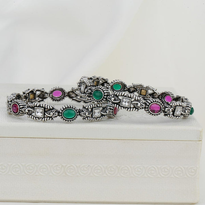 Vintage Glam Oxidised Pair Bangles