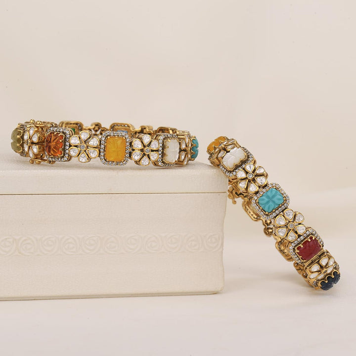 Colourful Victorian Pair Bangles