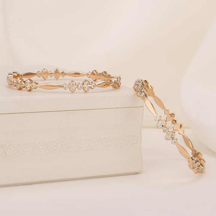 Gleaming Stone Pair Bangle